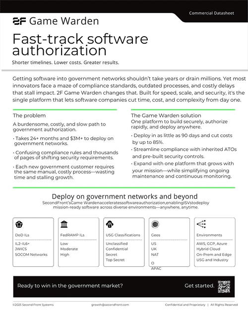 2F Game Warden Datasheet - Commercial Cover