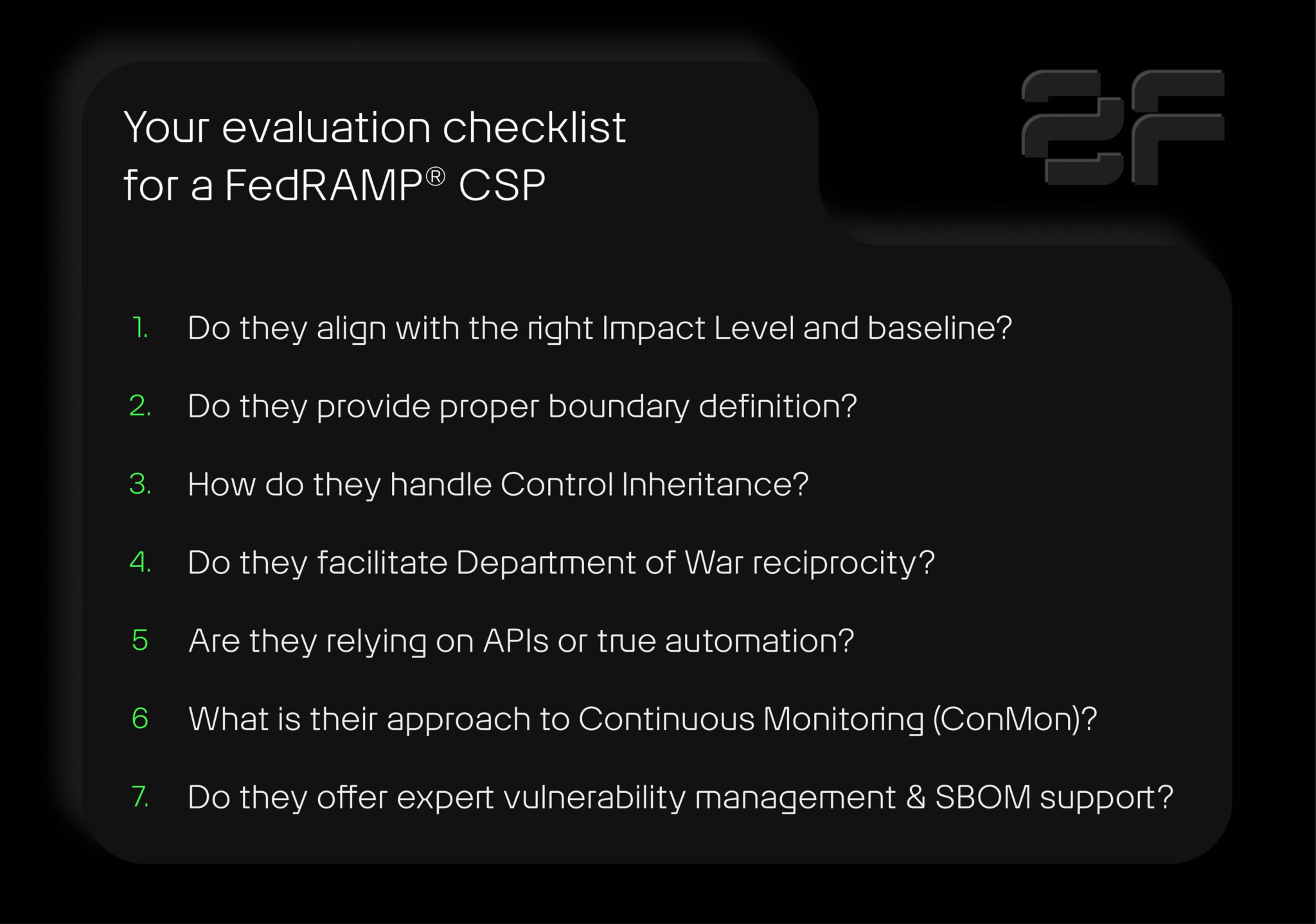 Evaluating a FedRAMP Authorized Vendor: Your Checklist for Government ...